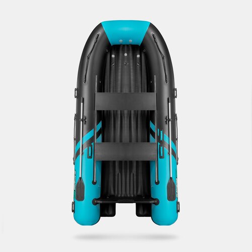 Надувная лодка GLADIATOR E420S JET черно-бирюзовый