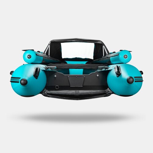 Надувная лодка GLADIATOR E420X PRO черно-бирюзовый