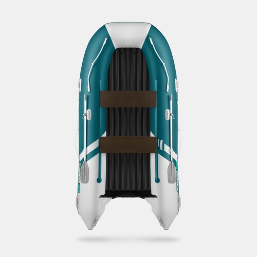 Надувная лодка GLADIATOR E380S белый-морской зеленый