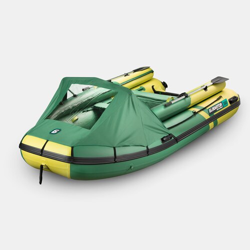Надувная лодка GLADIATOR E380X PRO зелено-оливковый