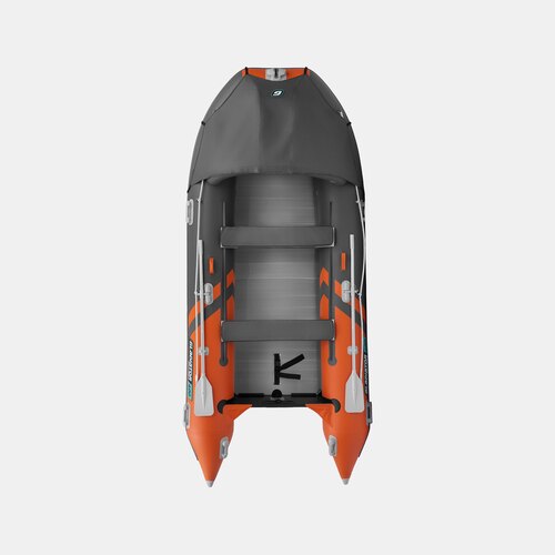 Надувная лодка GLADIATOR C400AL оранжево-темносерый